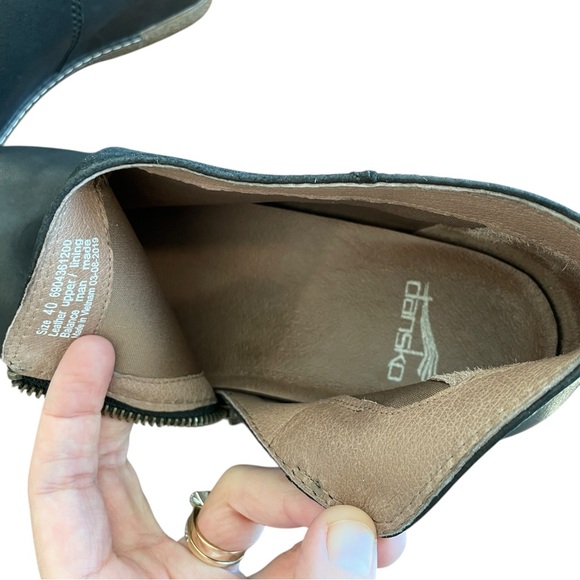 Dansko Women's Leyla Black Leather Ankle Boots Shoes - EU Size 40 US Size 9.5-10 - Picture 9 of 12